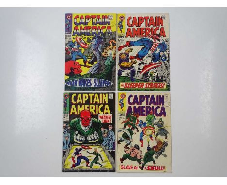 CAPTAIN AMERICA #101, 102, 103, 104 (4 in Lot) - (1968 - MARVEL - US Price &amp; UK Cover Price) - Red Skull, Sleeper. Nick F