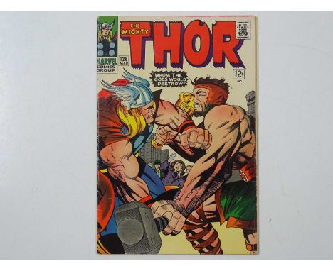 MIGHTY THOR #126 (1968 - MARVEL) First issue of the title after the name change from Journey Into Mystery +Thor fights Hercul