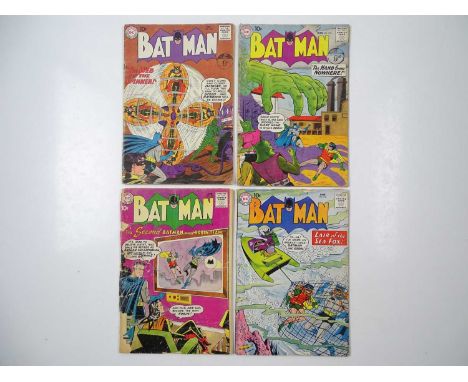 BATMAN #129, 130, 131, 132 (4 in Lot) - (1960 - DC - US Price &amp; UK Cover Price) - Includes Origin of Robin retold +  Batw