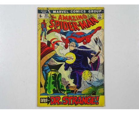 AMAZING SPIDER-MAN #109 - (1972 - MARVEL - UK Price Variant) - Doctor Strange appearance + Second part of the two-part story 
