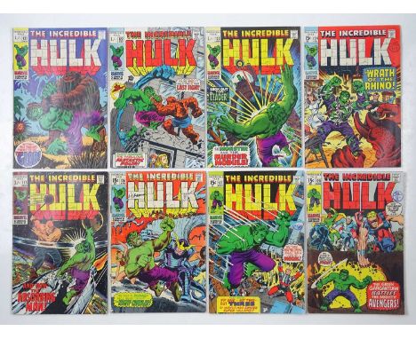 INCREDIBLE HULK #121, 122, 123, 124, 125, 126, 127, 128 (8 in Lot) - (1969/70 - MARVEL - UK Price Variant &amp; UK Cover Pric