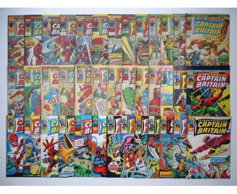 CAPTAIN BRITAIN #1 to 39 - (39 in Lot) - (1976/77 - BRITISH MARVEL) - Complete 39 issue unbroken run from #1 (13/10/1976) to 