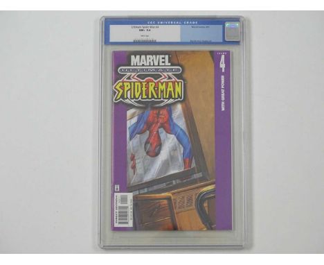 ULTIMATE SPIDER-MAN #4 (2001 - MARVEL) - GRADED 9.6 by CGC - Brian Michael Bendis story with Mark Bagley cover &amp; Bagley, 