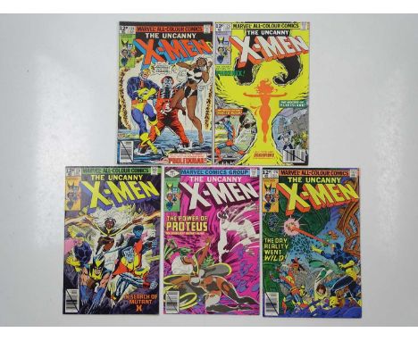 UNCANNY X-MEN #124, 125, 126, 127, 128 - (5 in Lot) - (1979 - MARVEL - US Price &amp; UK Price Variant) - Includes First appe