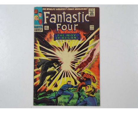 FANTASTIC FOUR #53 (1966 - MARVEL - UK Price Variant) - Second appearance of Black Panther + Origin is told for the first tim