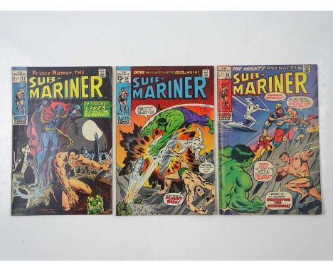 SUB-MARINER #22, 34, 35 (3 in Lot) - (1970/71 - MARVEL - UK Price Variant &amp; UK Cover Price) Includes Doctor Strange, Hulk