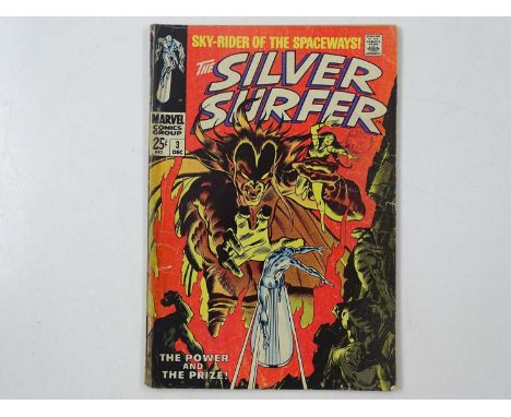 SILVER SURFER #3 - (1969 - MARVEL - UK Cover Price) - First appearance of Mephisto - John Buscema cover and interior art - Fl