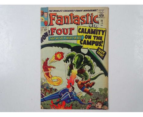 FANTASTIC FOUR #35 (1965 - MARVEL - UK Cover Price) - First appearance of Dragon Man + Second appearance of Diablo + Reed Ric