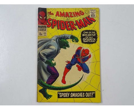 AMAZING SPIDER-MAN #45 - (1967 - MARVEL - UK Price Variant) - Third appearance of the Lizard - Stan Lee story, John Romita co