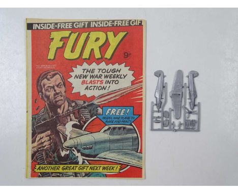 FURY #1 - (1977 - MARVEL/BRITISH) - Dated March 16th - FREE GIFT INCLUDED + Offered with its original War Plane Model Kit fre