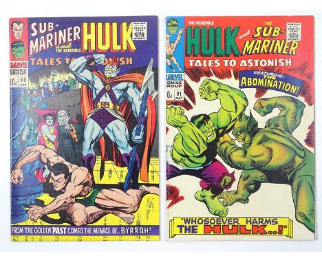 TALES TO ASTONISH #90 &amp; 91 - (2 in Lot) - (1967 - MARVEL - UK Price Variant) - Includes First &amp; Second appearance of 