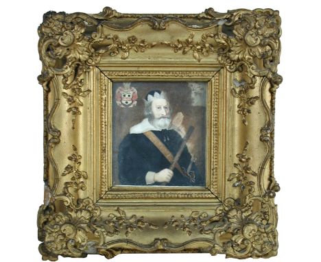 Attributed to George Perfect Harding (British, born circa 1780-1853) A Historical portrait of Phineas Pett, Master Shipwright