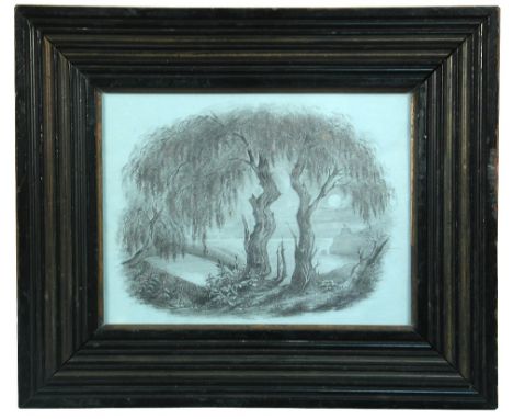 French School, 19th Century  The Shade of Napoleon visiting his Tomb - the trunks of the two trees to the right, together wit