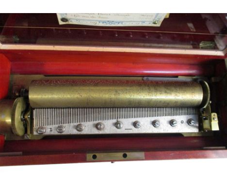 A Nicole Freres crank wind musical box, serial no. 46309, 33.5cm cylinder playing 8 airs, tune card to lid, all in a typical 
