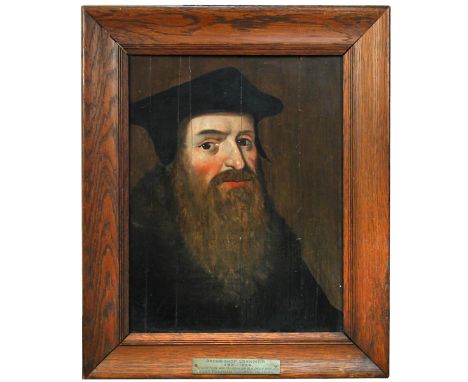 English Provincial School, circa 1700  Portrait of a Divine, said to be Archbishop Thomas Cranmer (1489-1556) oil on panel, i