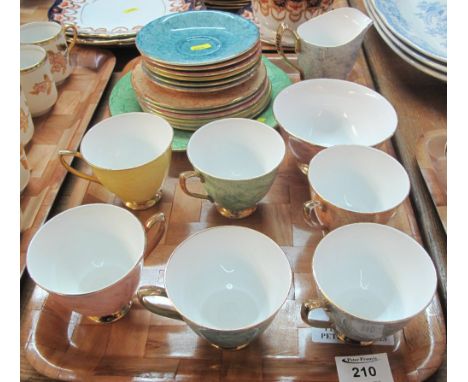 Tray of Royal Albert bone china 'Gossamer' design part tea set comprising: cups and saucers; plates; sandwich plate; milk jug