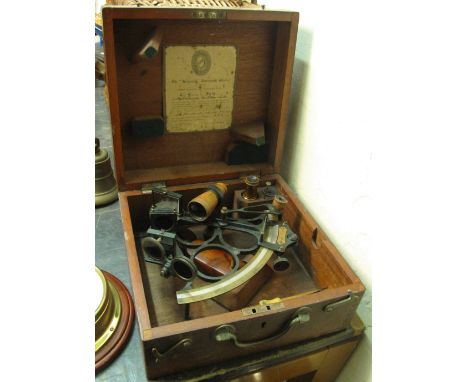 Cased sextant by Heath and Company, New Alton, London, 'made for Felix Martin, Swansea', in original mahogany box.