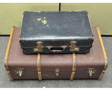 A travelling trunk and a suitcase