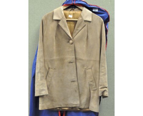 A vintage Richard Draper beige sheepskin jacket, size 36