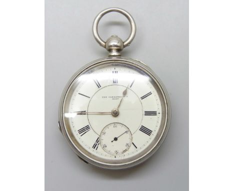 A silver Waltham pocket watch, Birmingham 1891