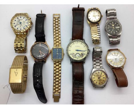A Variety of Gent's Wristwatches, to include Fossil, Sekonda, Seiko, Accurist etc.