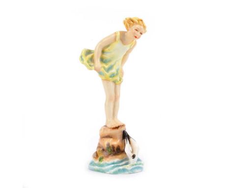 ROYAL WORCESTER FIGURINE, 'SEA BREEZE', MODELLED BY F.G. DOUGHTY NO. 3008/4HEIGHT: 9 INCHESNO OBVIOUS DEFECTS