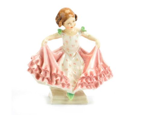 ROYAL WORCESTER FIGURINE, 'THE CURTSEY', MODELLED BY F.G. DOUGHTY NO. 3360HEIGHT: 6 INCHESNO OBVIOUS DEFECTS