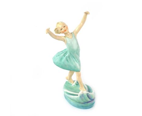 ROYAL WORCESTER FIGURINE, 'DANCING WAVES', MODELLED BY F.G. DOUGHTY NO. 3225HEIGHT: 9 INCHES NO OBVIOUS DEFECTS 