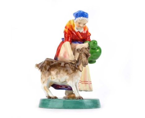 ROYAL WORCESTER FIGURINE, 'THE OLD GOATWOMAN', MODELLED BY PHOEBE STABLER NO. 2886HEIGHT: 6 INCHESNO OBVIOUS DEFECTS