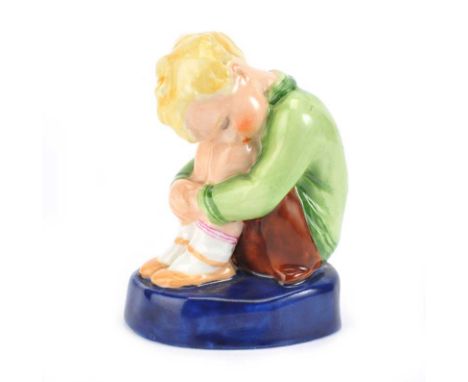 ROYAL WORCESTER FIGURINE, 'SLEEPY BOY', MODELLED BY F.G. DOUGHTY, NO. 2518HEIGHT: 3 INCHES NO OBVIOUS DEFECTS 