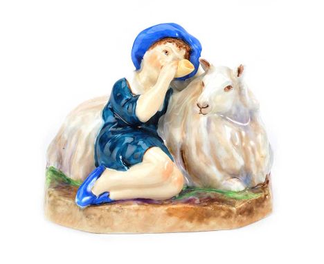 ROYAL WORCESTER FIGURINE, 'LITTLE BOY BLUE', NO. 5306HEIGHT: 3.5. INCHES NO OBVIOUS DEFECTS 