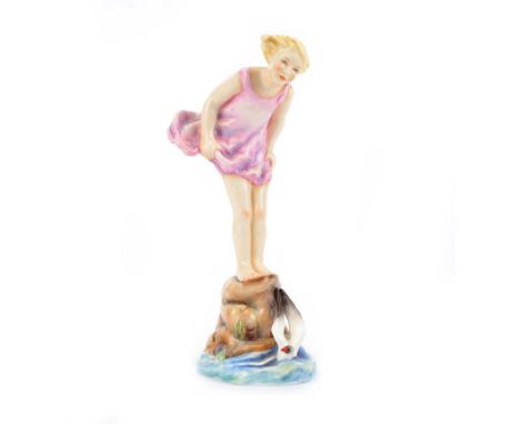 ROYAL WORCESTER FIGURINE, 'SEA BREEZE', MODELLED BY F.G. DOUGHTY NO. 3008HEIGHT: 9 INCHESNO OBVIOUS DEFECTS