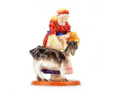 ROYAL WORCESTER FIGURINE, 'THE OLD GOATWOMAN', MODELLED BY PHOEBE STABLER NO. 2886HEIGHT: 6 INCHESNO OBVIOUS DEFECTS