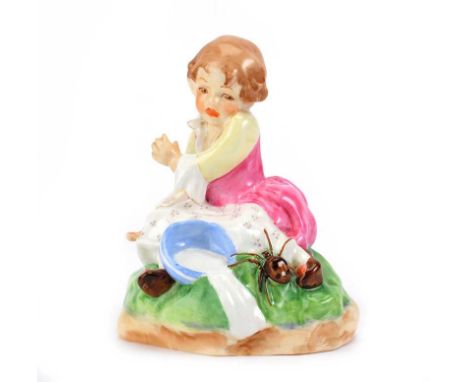 ROYAL WORCESTER FIGURINE, 'LITTLE MISS MUFFETT', NO. 3501HEIGHT: 4 INCHESNO OBVIOUS DEFECTS