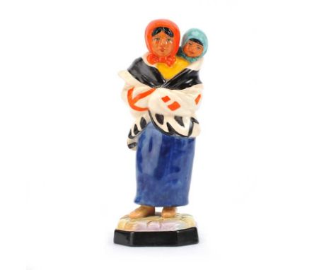 ROYAL WORCESTER FIGURINE, 'INDIAN SQUAW', MODELLED BY F. GERTNER NO. 2910HEIGHT: 6.5 INCHESNO OBVIOUS DEFECTS