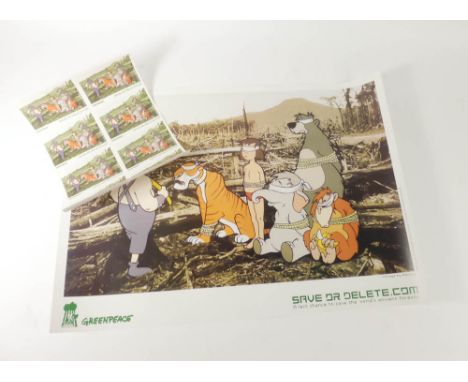 After Banksy (b.1974) for Greenpeace,'Save or Delete',offset lithograph printed in colours with full margins,42 x 60 cm,toget