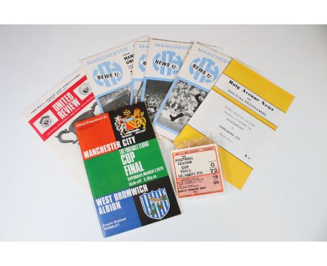 1970 League Cup Final Manchester City v West Bromwich Albion - League Cup Final programmes, League Cup Final ticket all inclu