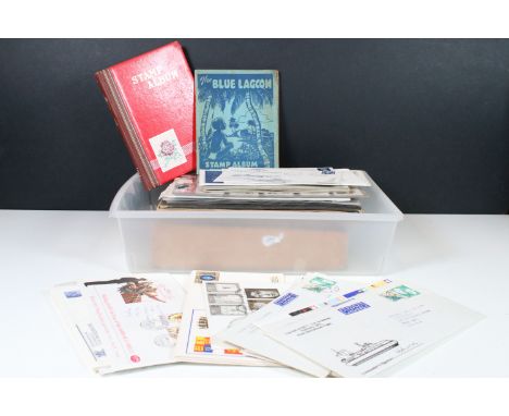 Collection of stamps and cigarette cards to include three albums of world stamps including GB Victorian examples including pe