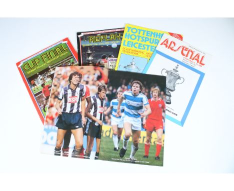 1982 FA Cup Final Tottenham Hotspur v Queens Park Rangers - FA Cup Final programme and ticket, FA Cup Final replay programme 