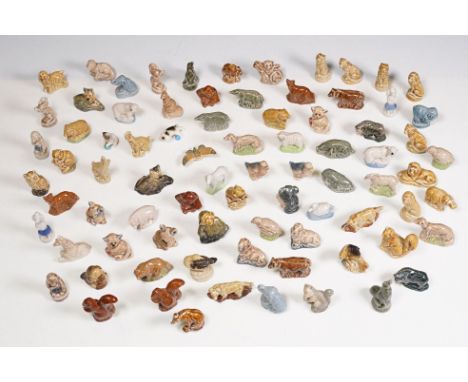 Large assortment of Wade Whimsies small figurines (1 box) 
