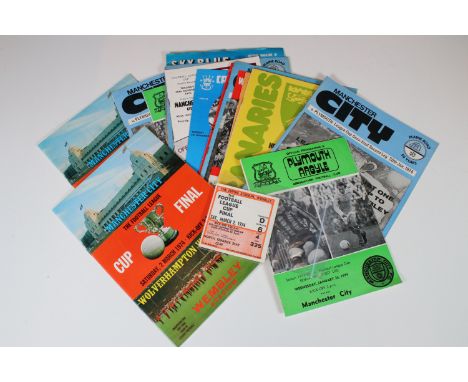 1974 League Cup Final Manchester City v Wolverhampton Wanderers - League Cup Final programmes, League Cup Final ticket, Leagu