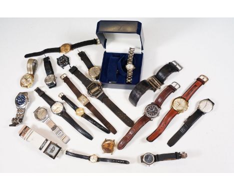 Collection of watches, including: Vetta automatix, Mudu, Lanco, Victorinox, Certina, Elle, Mana, Payne &amp; Son 25 jewel Swi