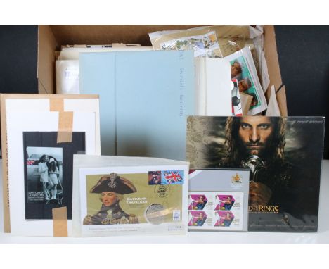Collection of loose mostly unused world 20th Century stamps to include mostly small sheets, Queen Elizabeth II commemorative 