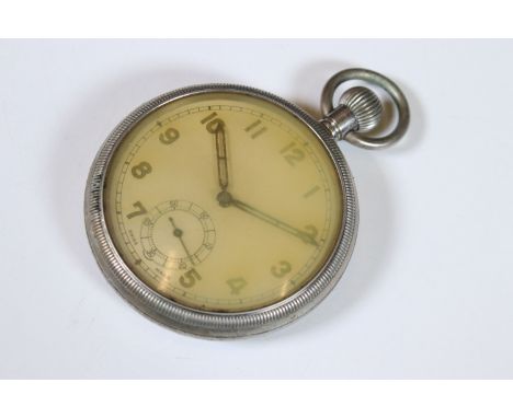 A British military issued GS/TP pocket watch, marked with the British broad arrow to the verso.