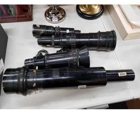 4 LARGE CINEMA RELATED CAMERA LENSES 