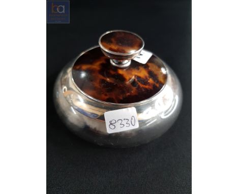 TORTOISESHELL AND SILVER COMPACT 