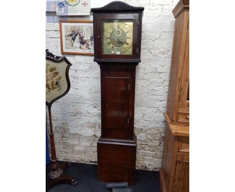 BRASS DIAL LONG CASED CLOCK ALEX GORDON DUBLIN
