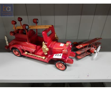 MODEL PLANE AND FIRE ENGINE