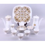 A Rosenthal Studio Line "Form 2000" pattern coffee service for six with gilt decoration by Bjorn