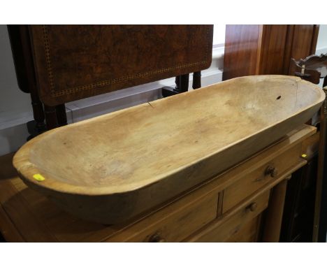 A 19th century German birch dough trough, 41 1/2" long